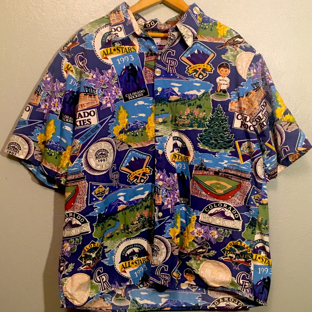 Men’s Rockies Official MLB Reyn Spooner button up